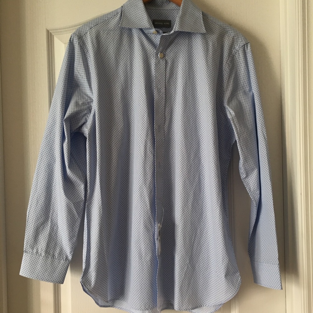 Michael Kors Dress Shirt Men Blue Bird